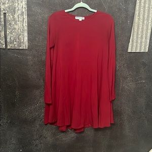 Red Long Sleeve Dress